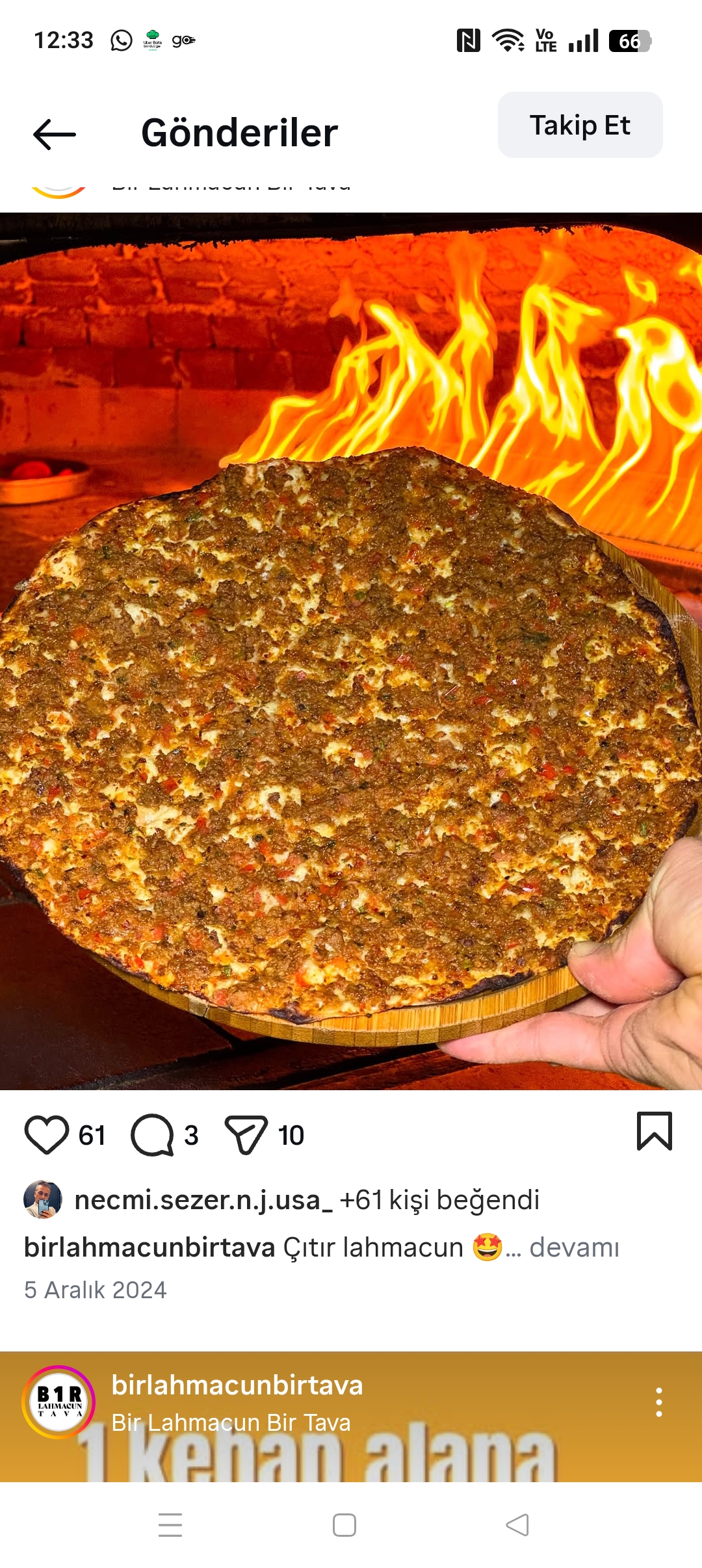 Sarımsaklı lahmacun